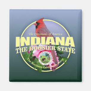 Imã Indiana State Bird & Flower