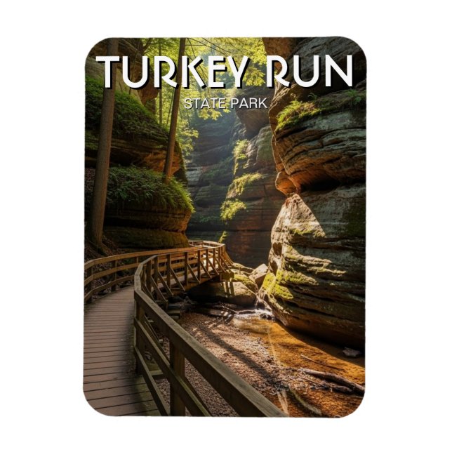 Ímã Indiana Turkey Run State Park Travel (Vertical)