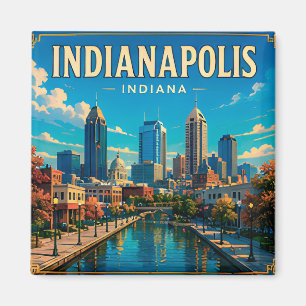 Imã 🏁 Indianapolis Indiana Canal E Skyline