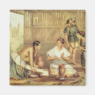Imã Indianos que preparam tortilhas