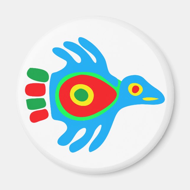 Imã Índio pássaro native american bird (Frente)