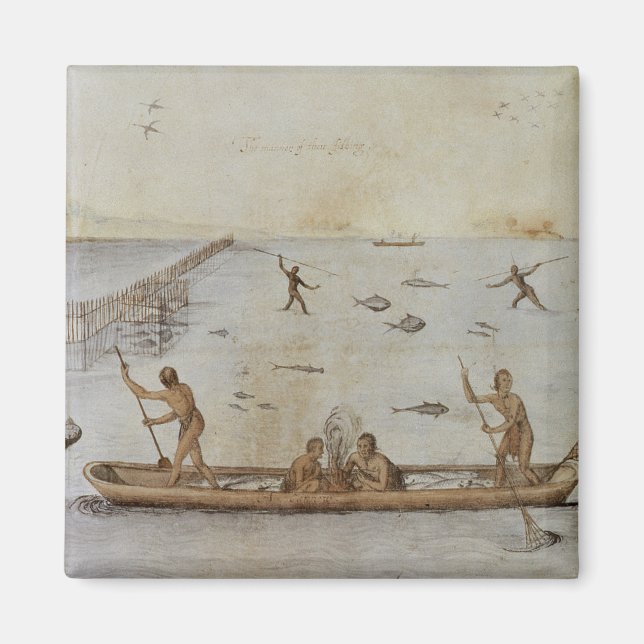 Imã Índios pescando (Frente)