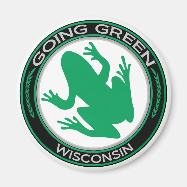 Imã Indo ao Sapo de Wisconsin Verde (Frente)