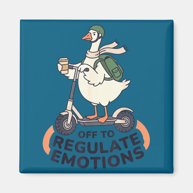 Imã Indo regular emoções ganso engraçado de scooter (Frente)