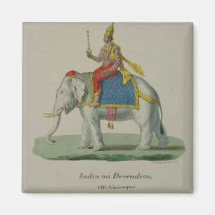 Imã Indra, gravado por Marlet e por Cie (litho da cor)