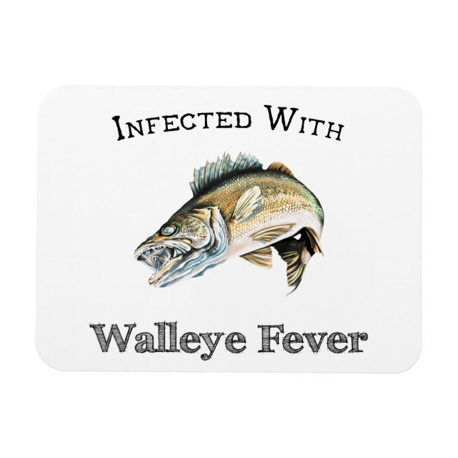 Ímã Infectado Com Febre Walleye (Horizontal)