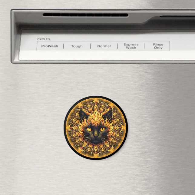 Imã Inferno Gatinho Mandala (In Situ (Dishwasher))