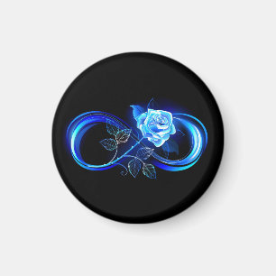 Imã Infinidade brilhante com rosa azul