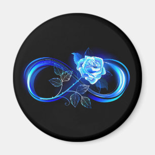 Imã Infinito brilhante com rosa azul