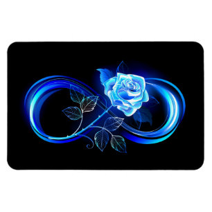 Ímã Infinito brilhante com rosa azul
