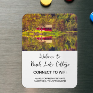 Ímã Informações de WiFi para Aluguel de Férias, Casa,