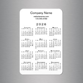 Ímã Informações mínimas sobre o nome da empresa do cal