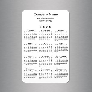 Ímã Informações mínimas sobre o nome da empresa do cal