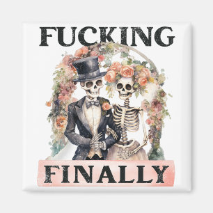 Imã Ing Finalmente Bridesmaid Skeleton Noivo Hallow