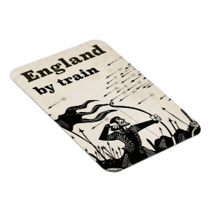 Ímã Inglaterra De trem pôster de viagem vintage