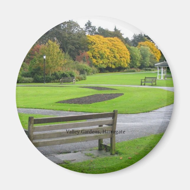 Imã INGLATERRA: Parque dos Jardins do Vale, Harrogate (Frente)