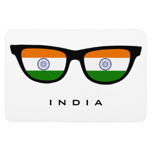 Ímã Inglês de texto e cor personalizado do India Shade