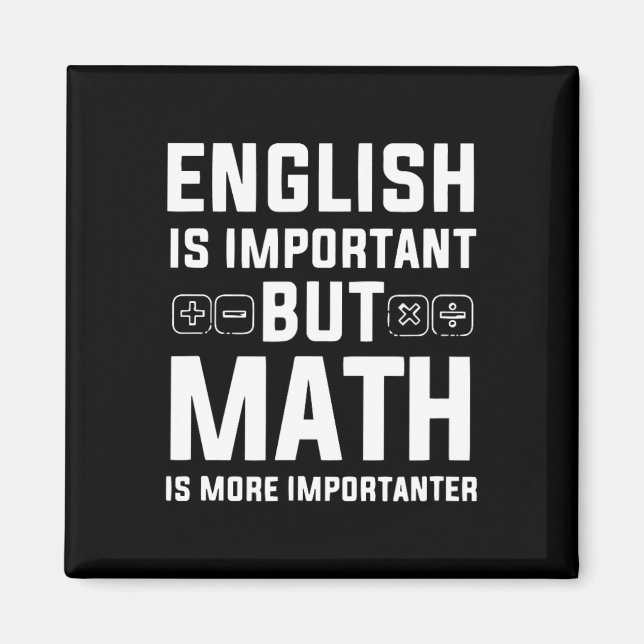 Imã Inglês É Importante, Mas Matemática É Mais Importa (Frente)