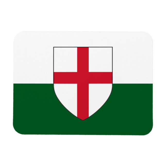 Ímã Inglês e País de Gales Flag Magnet - Shield em cor (Horizontal)