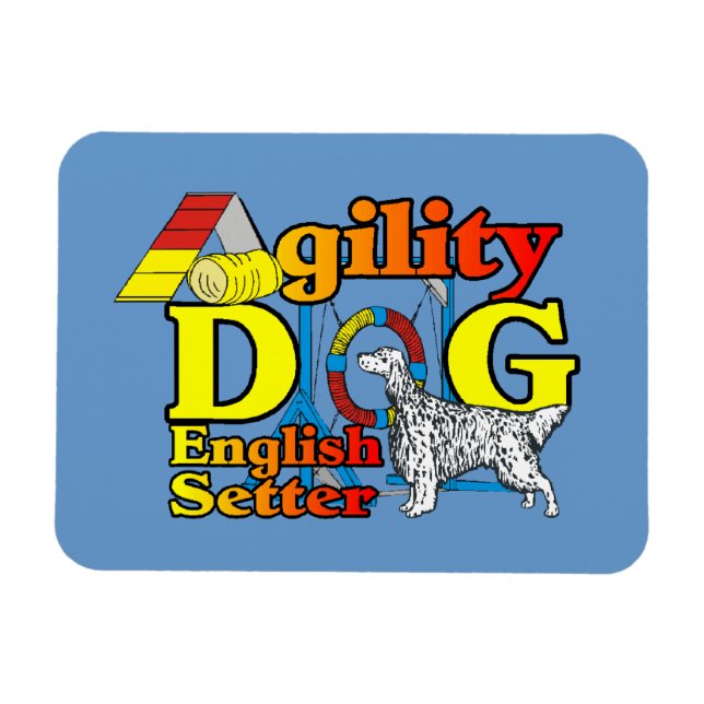 Ímã Inglês Setter Agilidade (Horizontal)