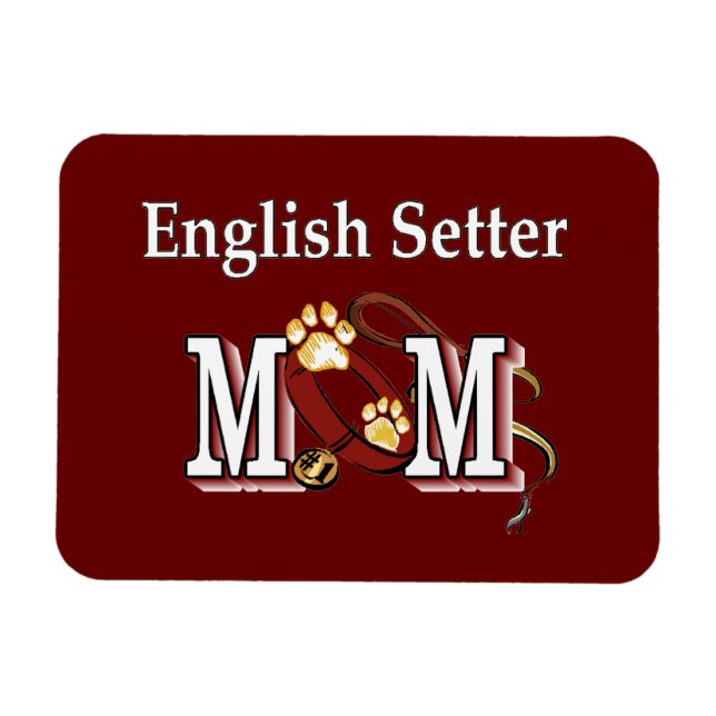 Ímã Inglês Setter Mãe Oferta (Horizontal)