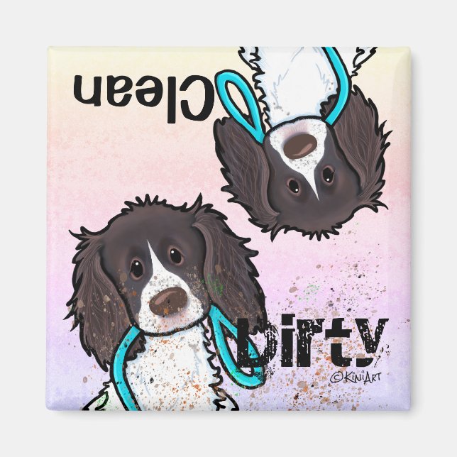 Imã Inglês Springer Spaniel Dishwasher Magnet (Frente)
