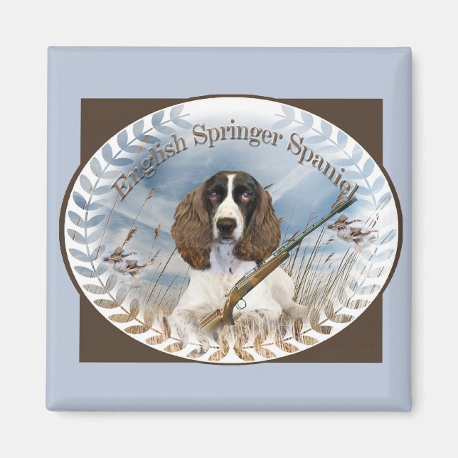Imã Inglês Springer Spaniel Hunting Magnet (Frente)
