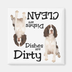 Imã Inglês Springer Spaniel lança o lava-louça