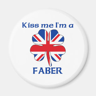 Imã Ingleses personalizados beijam-me que eu sou Faber