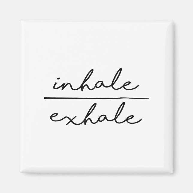 Imã Inhale &amp; Exhale Yoga Lover Women's Yoga Motiva (Frente)