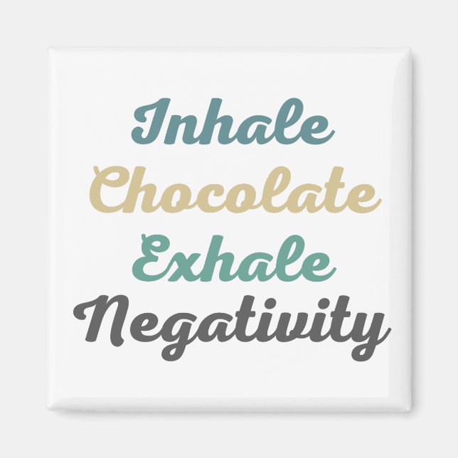 Imã Inhale Chocolate Exhale Negativity (Frente)