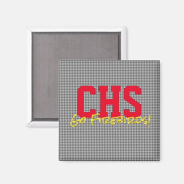 Imã INICIAIS DA Escola Equipe Esportiva NOME Fan Diver (Front/Back)