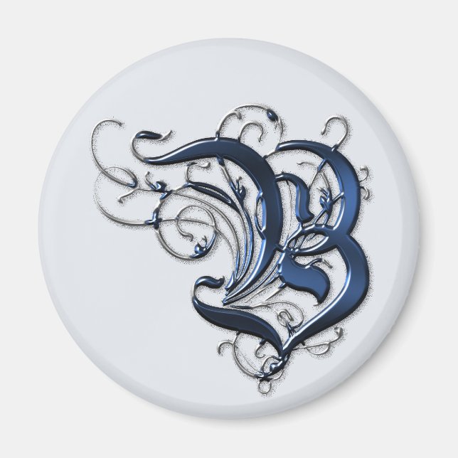 Imã Iniciais de Vintage B (Frente)