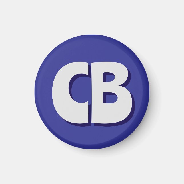 Imã Iniciais Mínimas de Monograma Moderno Profissional (Frente)