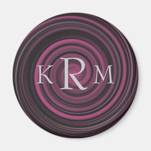 Imã Iniciais Monogramas Tampas de ameixa