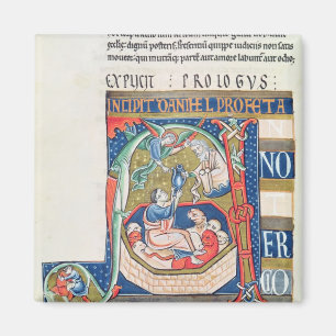 Imã Inicial "A" de Historiated que descreve Daniel