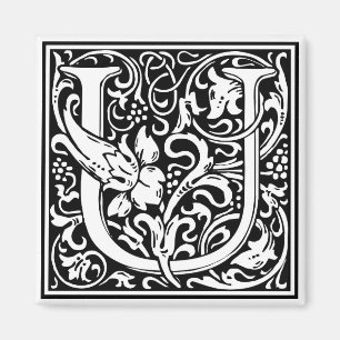 Imã Inicial decorativa "U" da letra