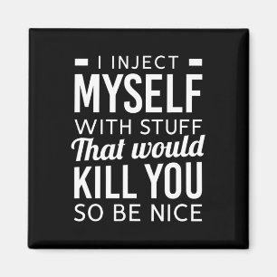 Imã Injeto-Me Com Algo Divertido Tipo 1 Diabetes Awa