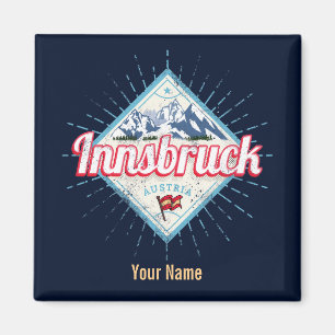Imã Innsbruck Tyrol Áustria Retro Alps Vintage