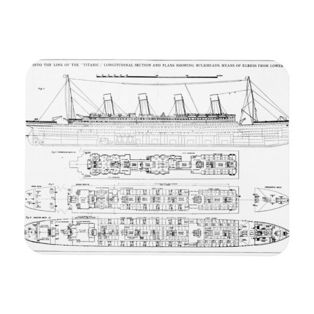 Ímã Inquérito sobre a Perda do Titanic: Seção Cruzada (Horizontal)