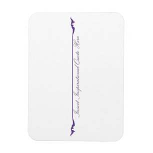 Ímã Inserir citação Inspiracional Aqui - Roxo