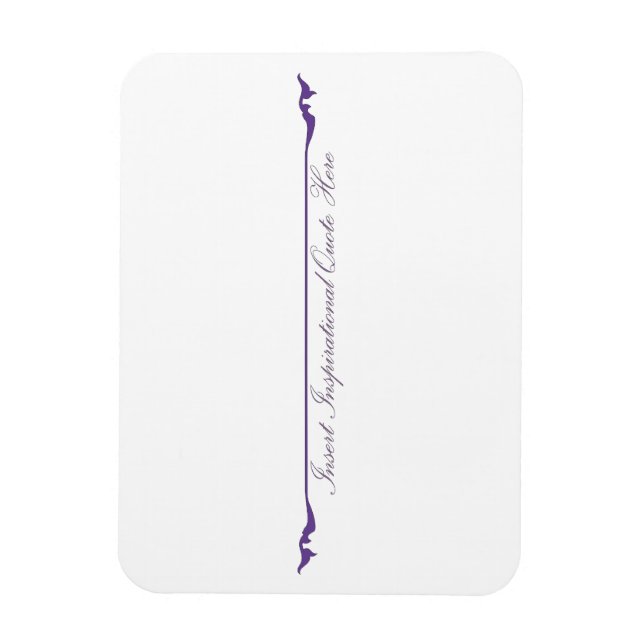 Ímã Inserir citação Inspiracional Aqui - Roxo (Vertical)
