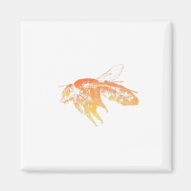 Imã Insetar abelha laranja (Frente)