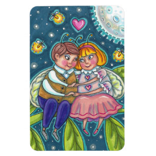 ÍMÃ INSETOS AMANTES, FIREFLIES E LUA CHEIA, NAMORADOS