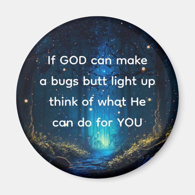 Imã Insetos Bumbum Acende Firefly inseto  Engraçado (Frente)