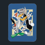 Ímã INSETOS BUNNY™ E DAFFY DUCK™ prontos para a estaçã<br><div class="desc">Veja os INSETOS BUNNY™ vestidos de pato e DAFFY DUCK™ vestidos de coelho,  cercados por vários posters "Estação de Coelho Aberta" e "Estação de Duck Aberta" que os cercam.</div>