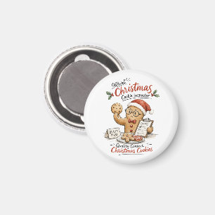 Imã Inspetor de Biscoito de Natal Aquarela