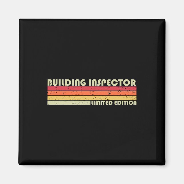 Imã Inspetor de Construção Cargo Funny Título Aniversá (Frente)