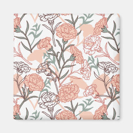 Imã Inspirado na Natureza Floral: Padrão de Flor de Cr