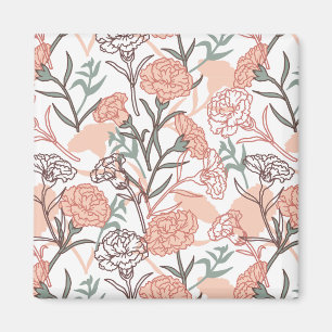 Imã Inspirado na Natureza Floral: Padrão de Flor de Cr